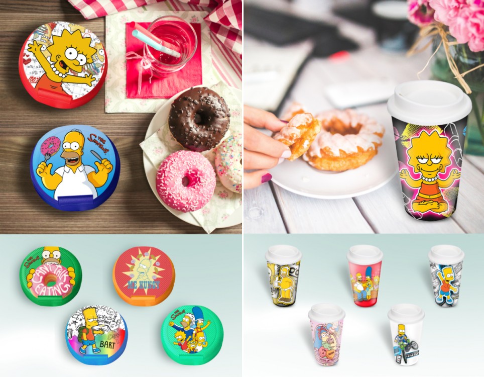 Designy produktů pod licencí The Simpsons.