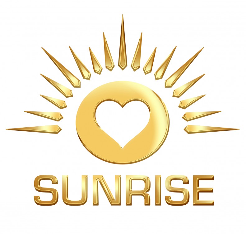 Sunrise - logo nadačního fondu ve zlaté variantě