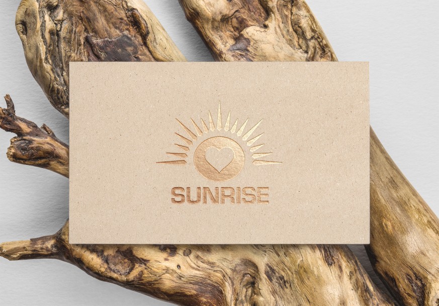 Sunrise - logo nadačního fondu ve zlatém provedení