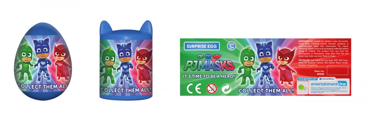 PJ Masks - obalový design, vajíčka s překvapením