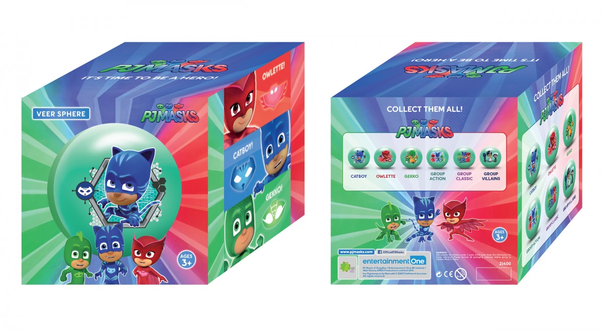 PJ Masks - design produktu a obalový design, míč