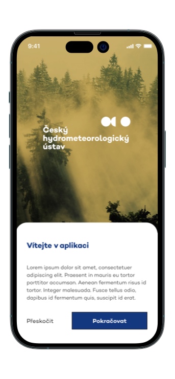 ČHMÚ | Onboarding uživatele | UX a Grafický návrh mobilních aplikací