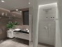 Koupelna v elegantní pudrové barvě | návrh interiéru