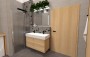 Koupelna s výrazným dekorem | návrh interiéru