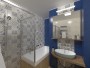 Koupelna v modré majolice | návrh interiéru