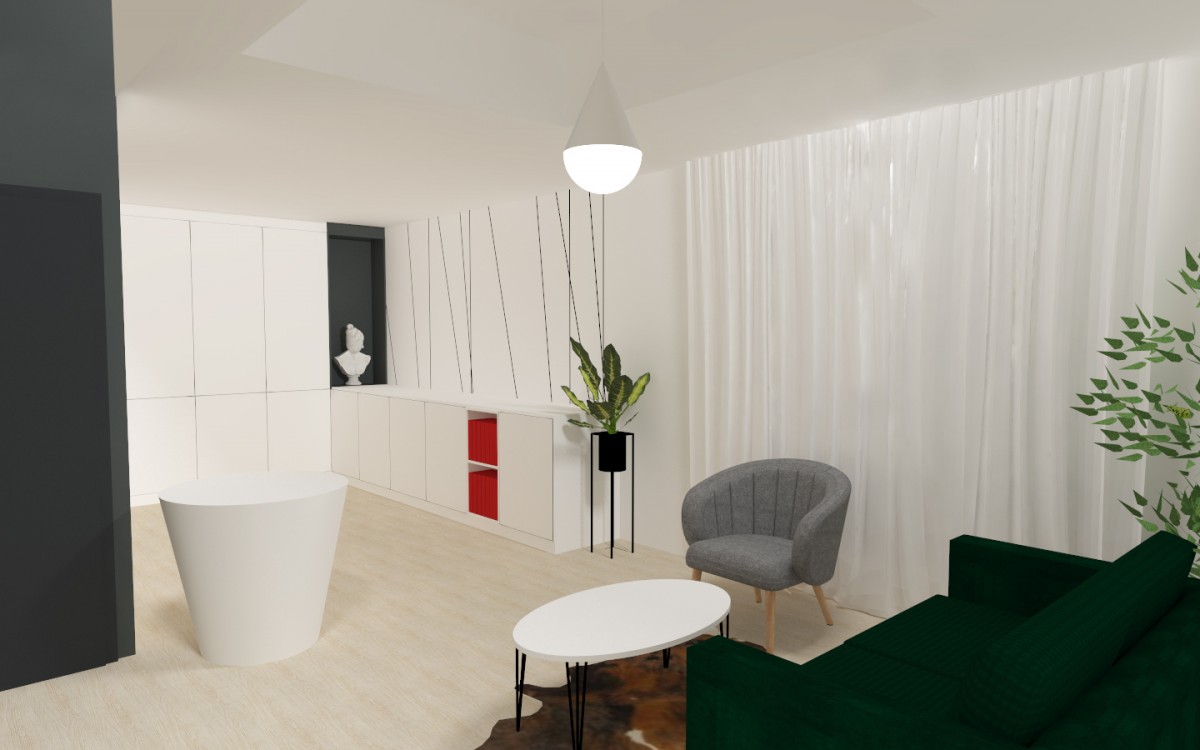 Showroom – prostor k jednání s klienty | návrh komerčního interiéru