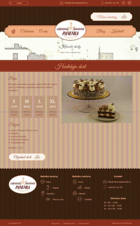 Cukrárna Panenka - jednotlivé dorty
