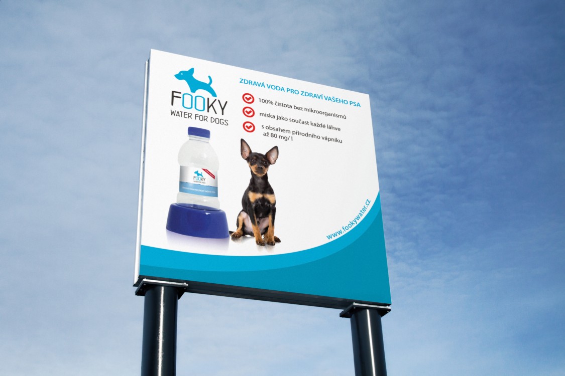 Fooky – voda pro psy | venkovní využití reklamní plochy