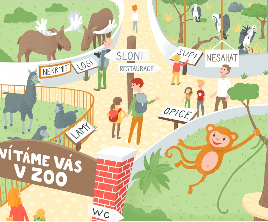 Vítáme vás v Zoo | ilustrace učebnic pro nakladatelství Didaktis