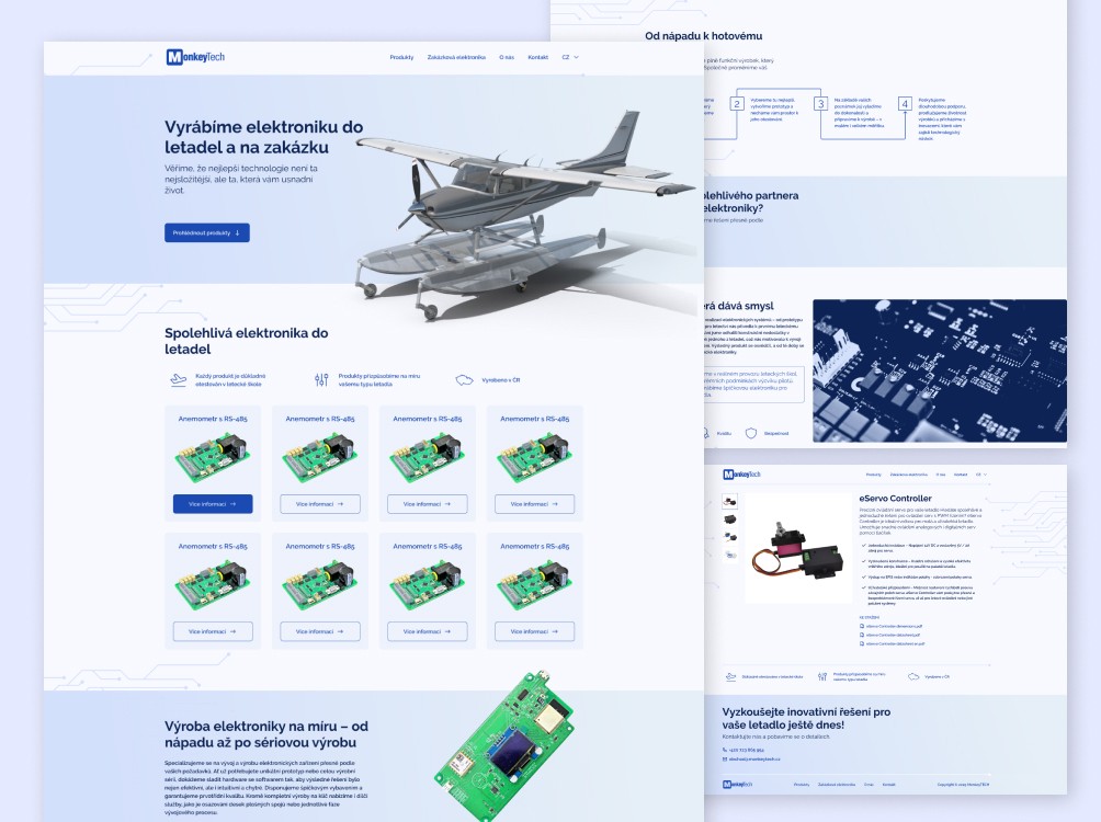 Web pro výrobce zakázkové elektroniky