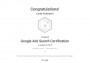 Google Ads certifikát vyhledávací síť