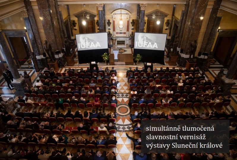 Gala simultánní tlumočení: vernisáž výstavy Sluneční králové v Národním muzeu