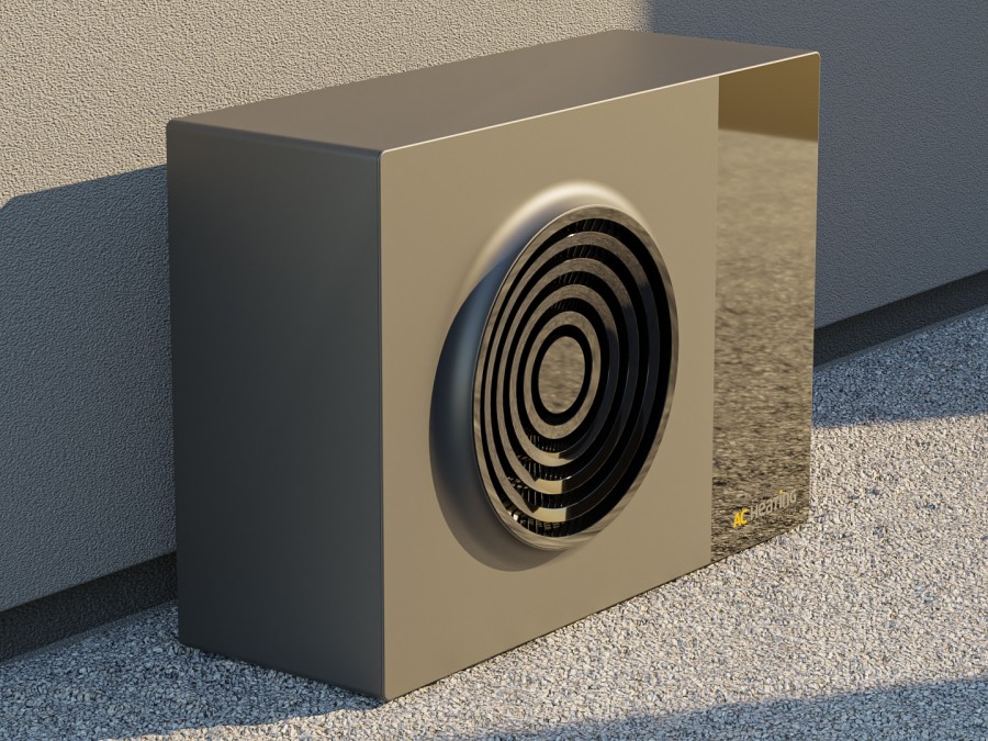 3D design tepelného čerpadla