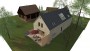 Pohled na dům a stodolu | návrh/rekonstrukce rodinného domu a stodoly – Pertoltice