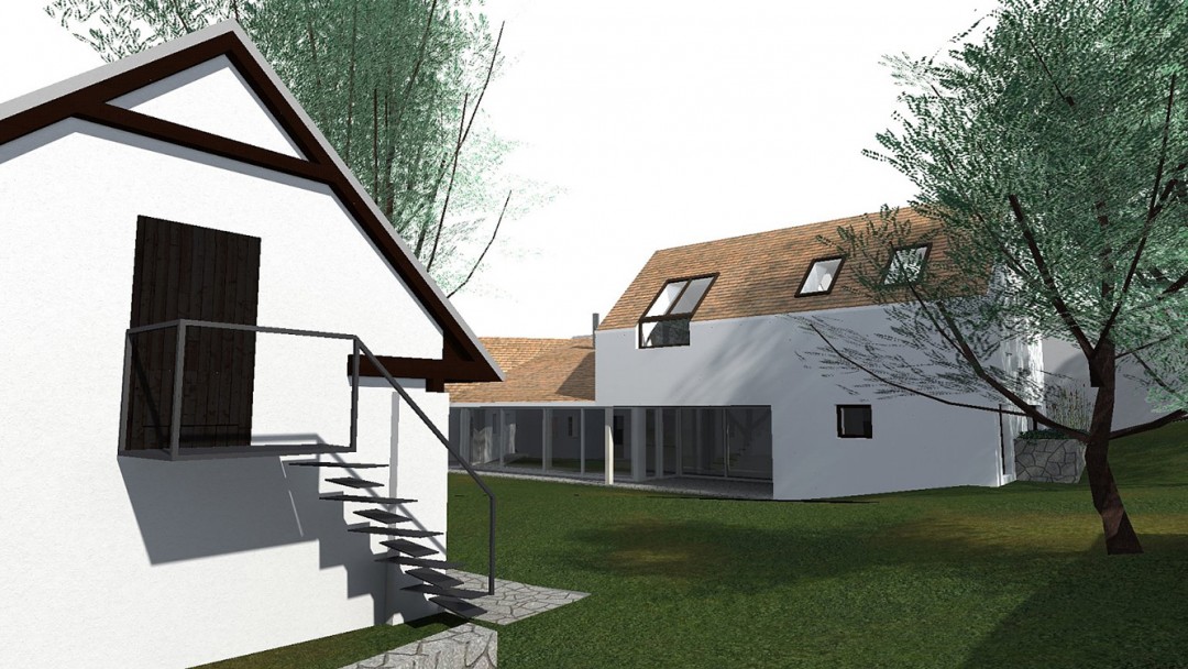 Na dvoře | návrh/rekonstrukce hospodářské usedlosti – Ledčice