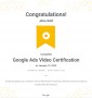 Certifikát Google Ads Video