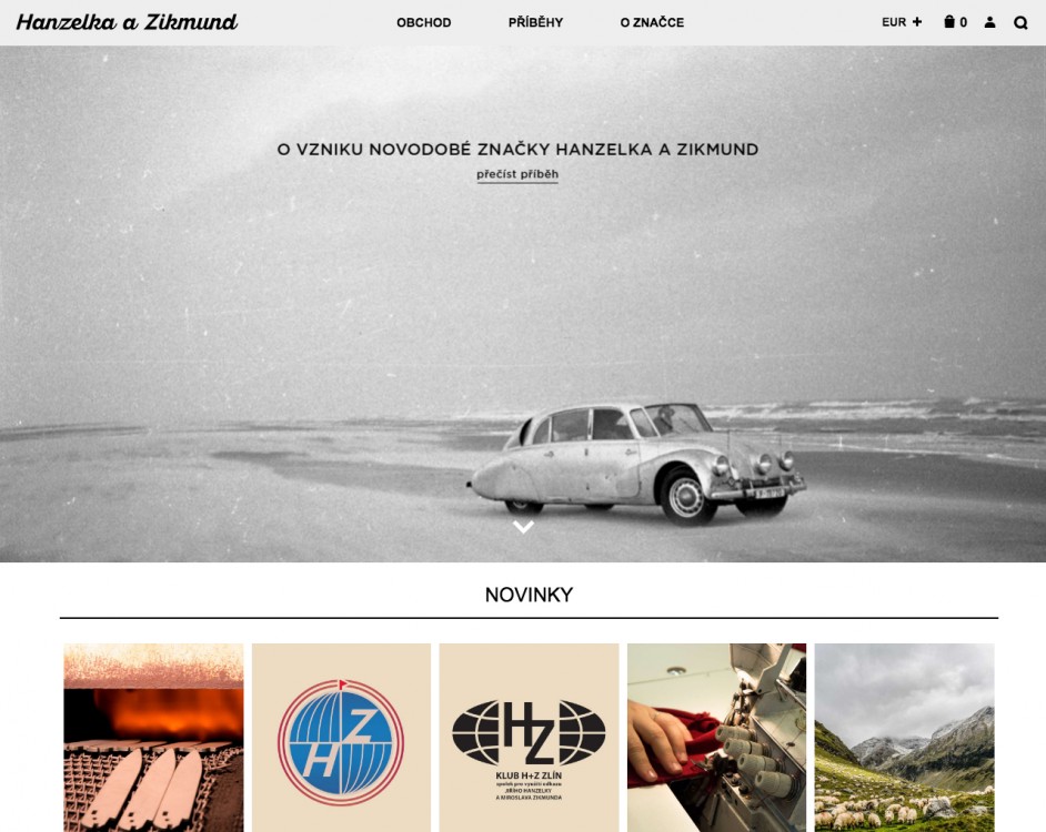 E-shop značky Hanzelka a Zikmund