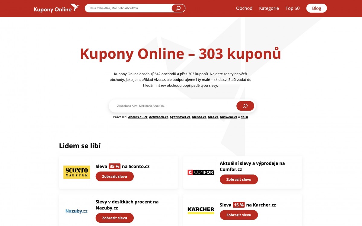 Design + brand portálu kuponyonline.cz