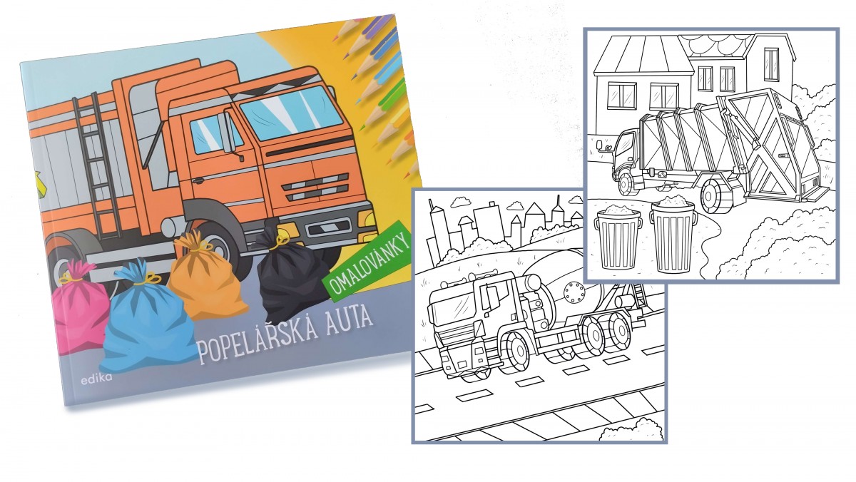 Grafická úprava ilustrací do omalovánek pro děti, nakladatelství Edika