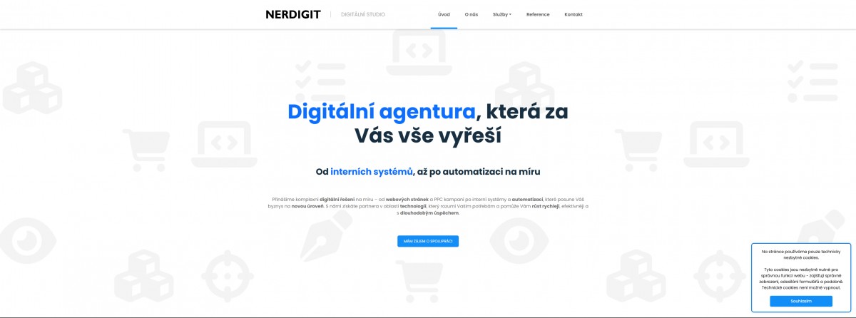 Web pro digitální agenturu Nerdigit