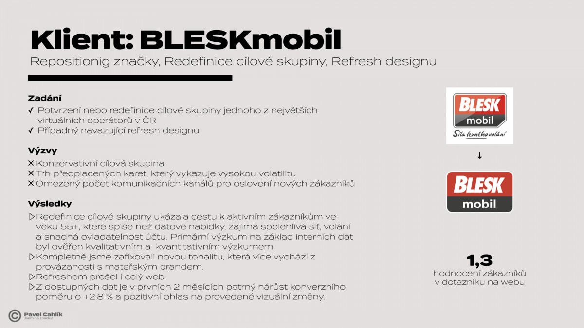 Repositioning značky | BLESKmobil, mini case study