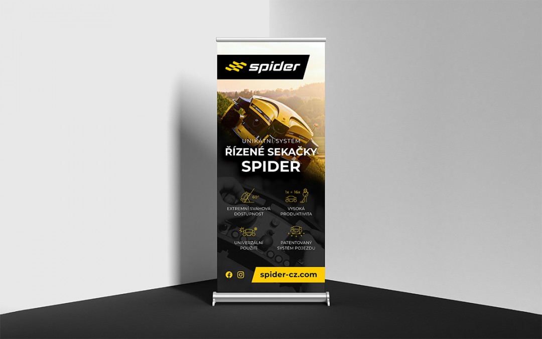 Grafický návrh - reklamní Roll up banner pro Spider