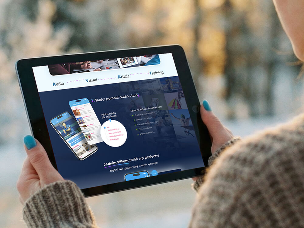 Tvorba landing page pro aplikaci na učení Angličtiny AVAT.cz