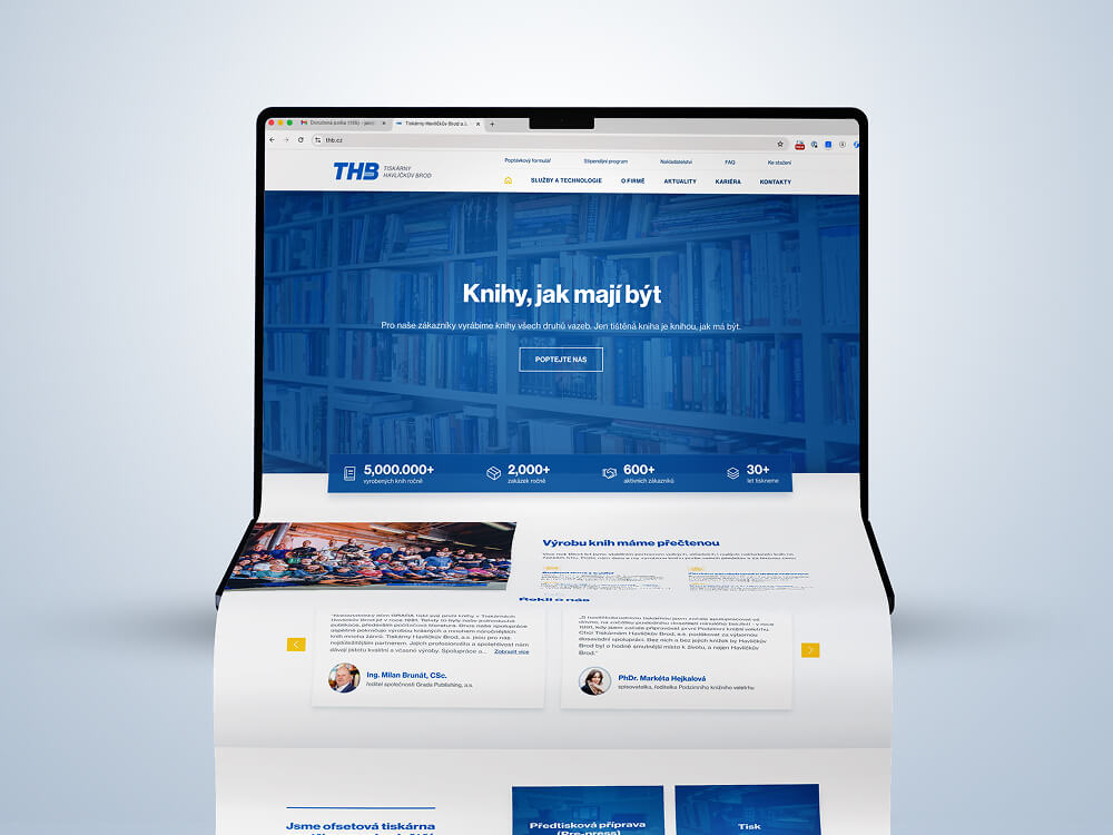 Tvorba webových stránek a redesign loga pro Tiskárnu Havlíčkův Brod