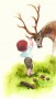 Smolíček s jelenem | ilustrace do pohádky O Smolíčkovi