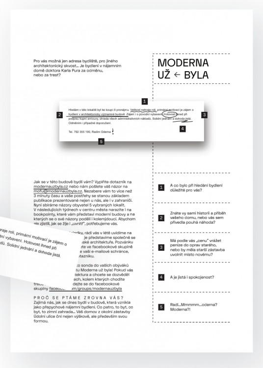 Náborová kampaň mezi obyvateli brněnských architektonických skvostů | Moderna už byla!