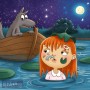 Při měsíčku – ilustrace do dětské knížky Vnučka čaroděje Modromíra