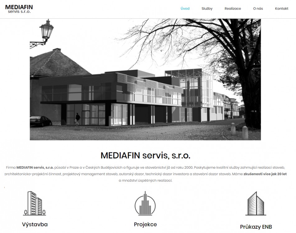 Web pro firmu Mediafin servis