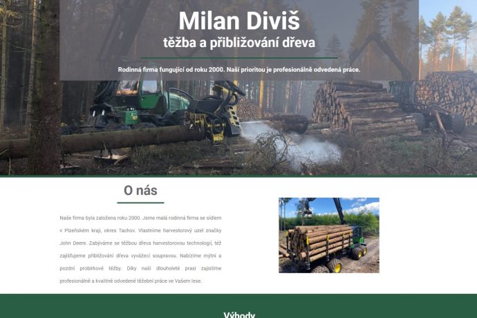 Milan Diviš - těžba a přibližování dřeva