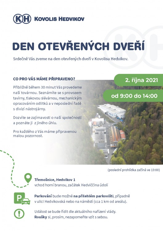 KOVOLIS HEDVIKOV / Leták na den otevřených dveří