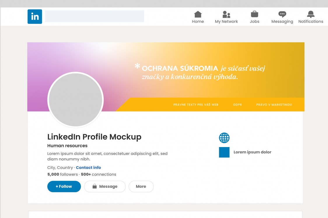 Tvorba LinkedIn banneru pro právničku