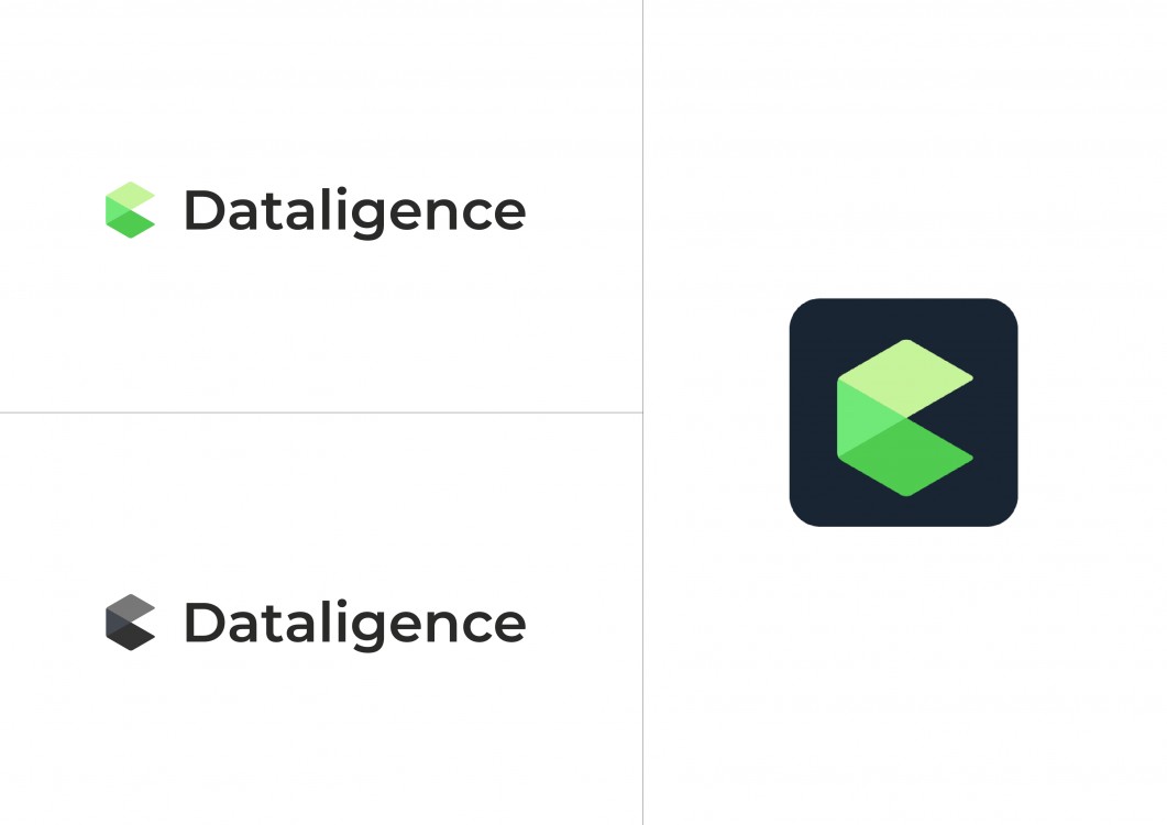 Dataligence / tvorba loga a následná spolupráce na online i offline grafice