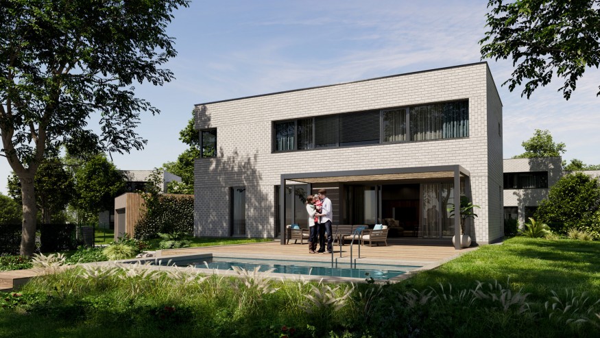 Vizualizace rodinného domu v lokalitě Praha-Hostivař