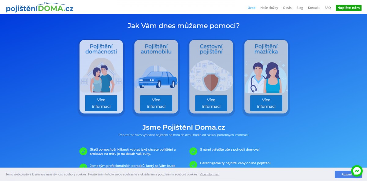 Pojištěnídoma.cz – webové stránky a návrh online marketingové strategie
