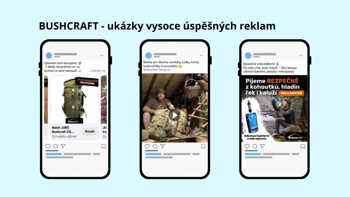 Reklama pro Bushcraft – jedinečné vybavení pro bushcraft a outdoor