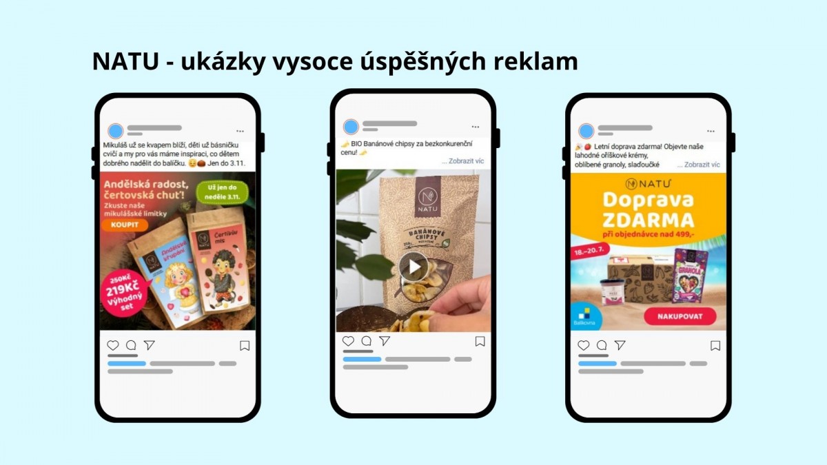 Správa reklamy pro Natu – přírodní a ručně vyráběné zdravé dobroty