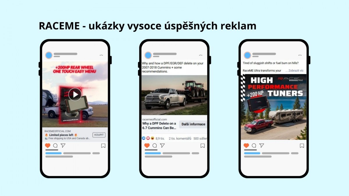 Reklama a online marketing pro Raceme – řídící jednotky a vstřikovače pro auta Dodge