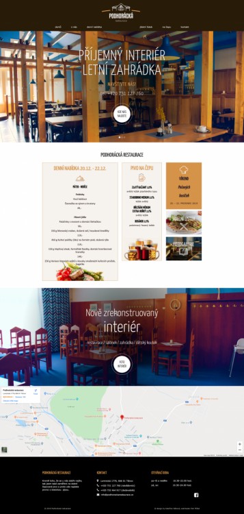 Podhorácká restaurace | webdesign