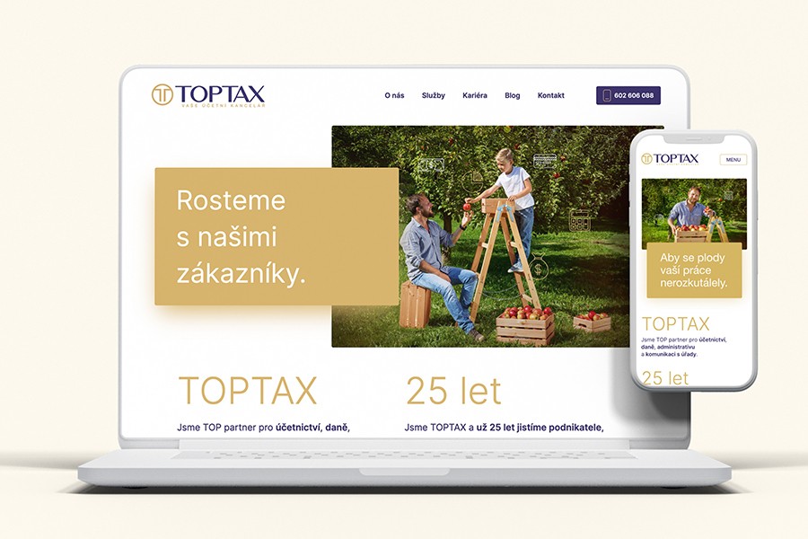 Stránky účetní kanceláře TOPTAX