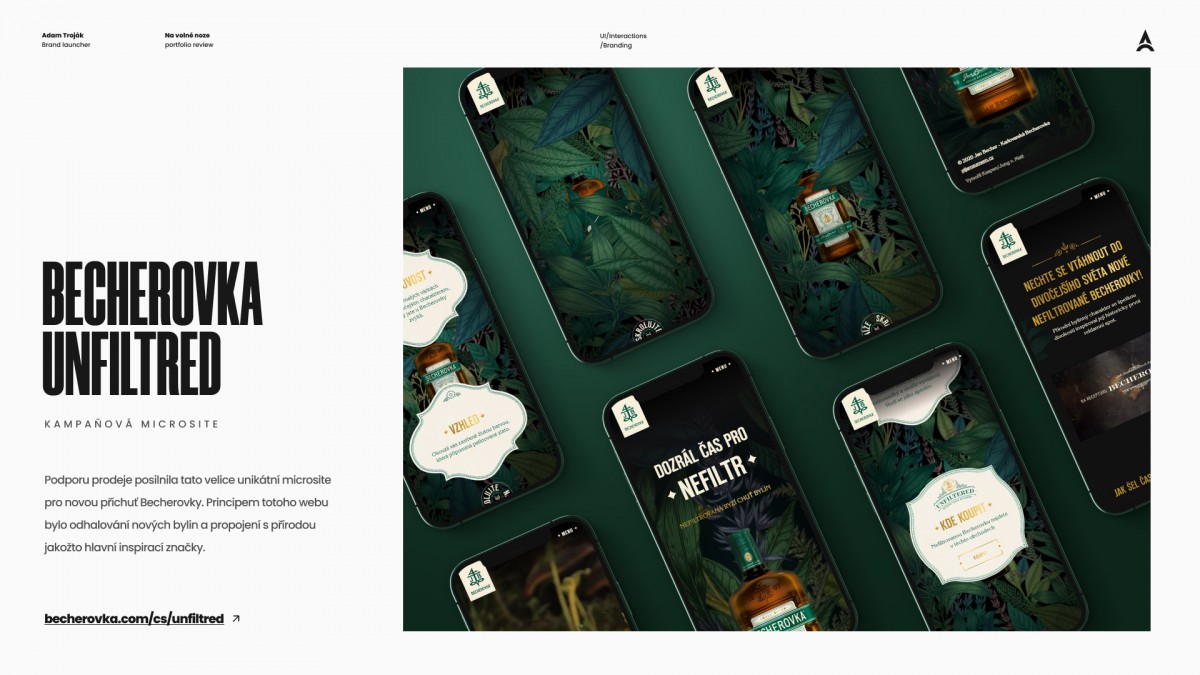 Kampaňová microsite pro Becherovku