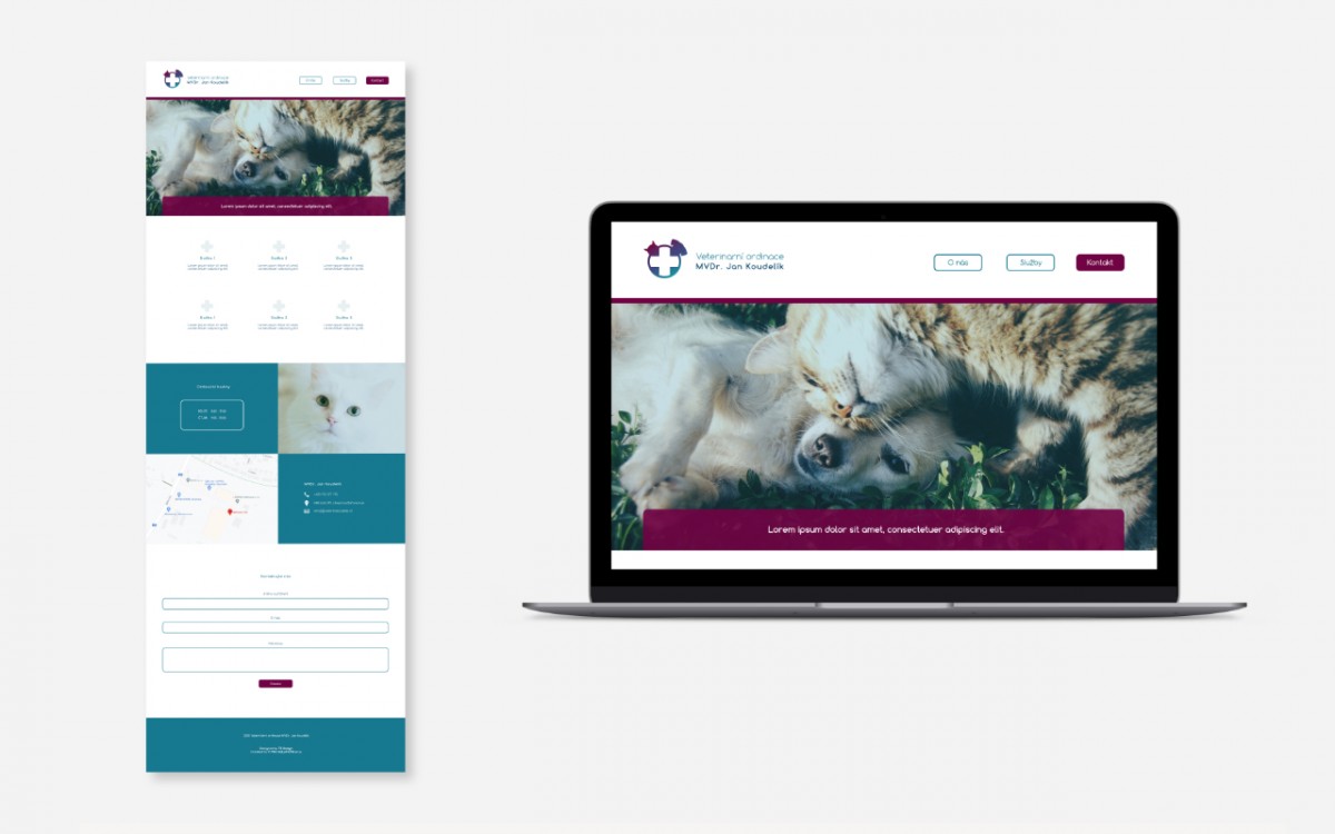 Grafický design pro web veterinární ordinace
