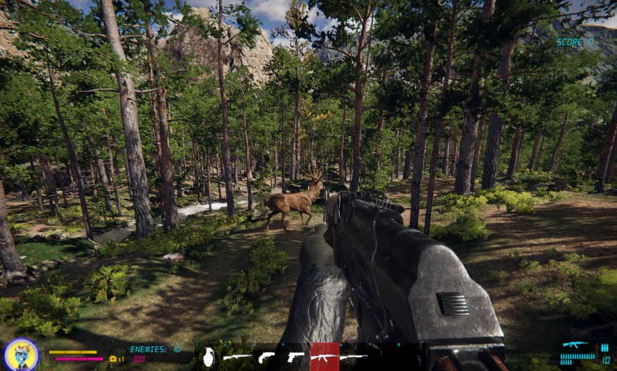 NFT - lovení divoké zvěře v lese a sbírání bodů