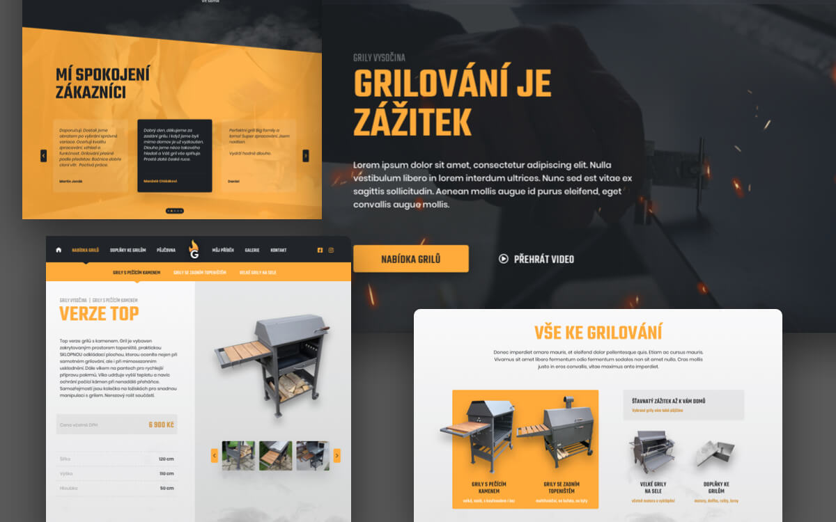 Webdesign pro Grily Vysočina