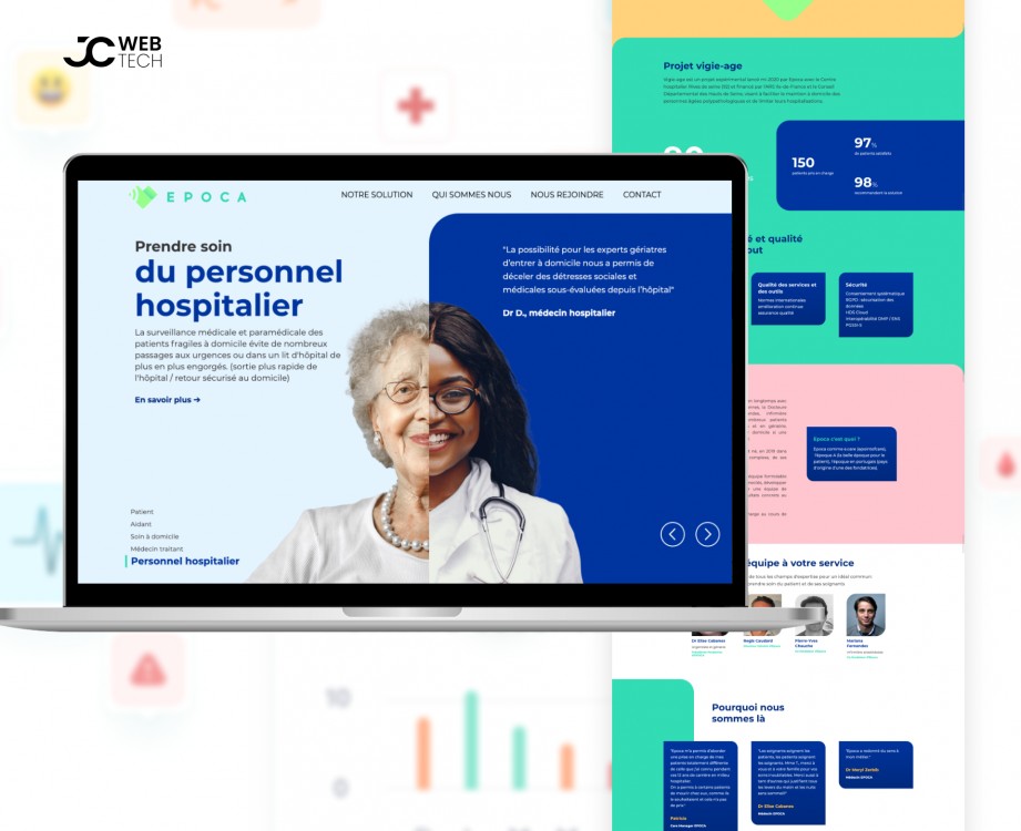 EPOCA HEALTH – stránky pro úspěšný inovativní startup v oblasti zdravotnictví
