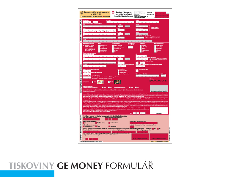Formulář pro GE Money