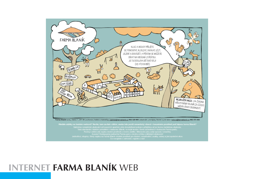 Online grafika pro farmu Blaník